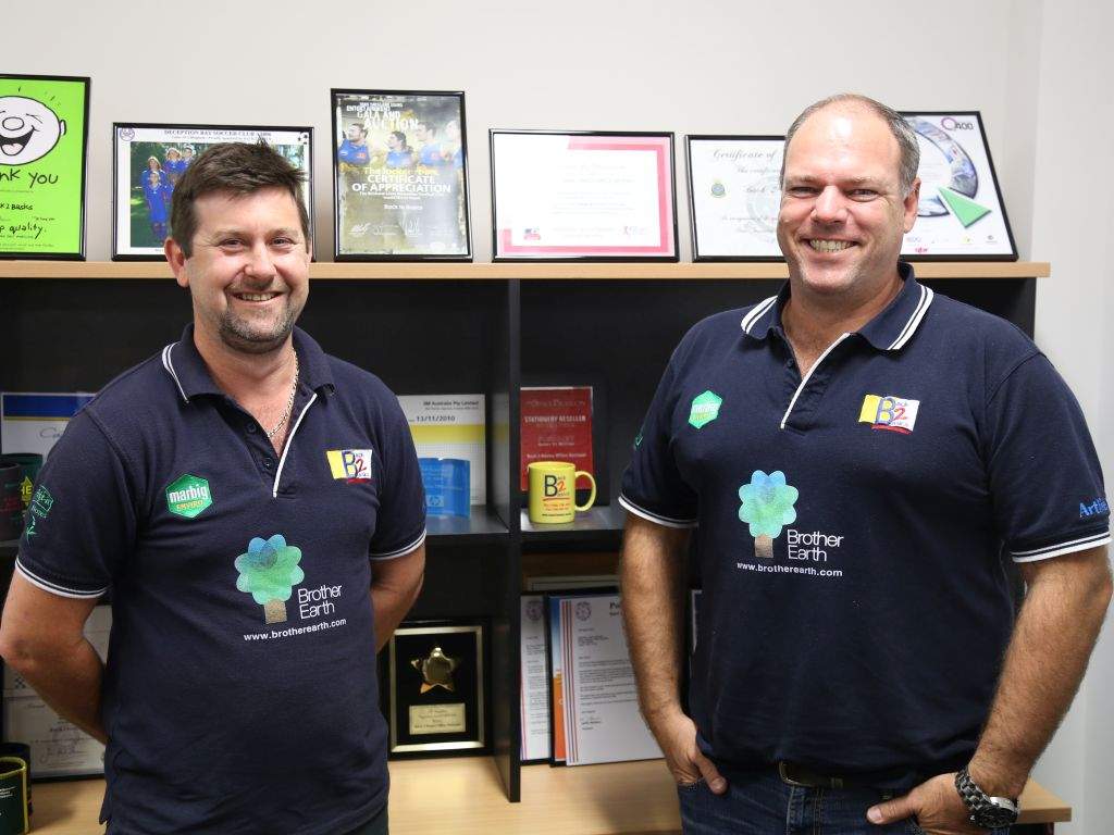 Back 2 Basics owners Scott Ritchie (left) and Gavin Fletcher have taken over Howard William Office National.